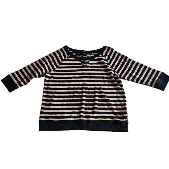 Jones New York Top Womens XL Lot of 2 Stripes 3/4 Sleeve Cotton Cottage Casual - Picture 9 of 16